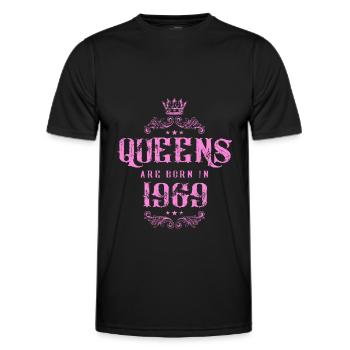 born in 1969 - Men's Functional T-Shirt - black - Front - AI Model Male 178 dark (178cm)