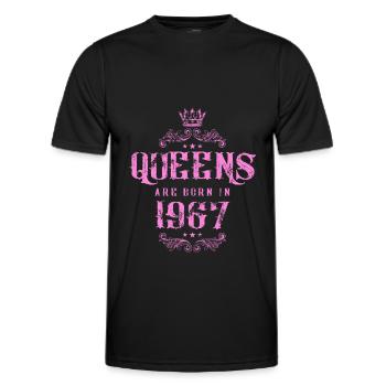 born in 1967 - Men's Functional T-Shirt - black - Front - AI Model Male 178 dark (178cm)