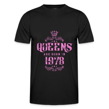 born in 1978 - Men's Functional T-Shirt - black - Front - AI Model Male 178 dark (178cm)