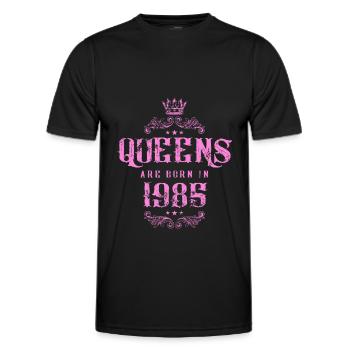 born in 1985 - Men's Functional T-Shirt - black - Front - AI Model Male 178 dark (178cm)