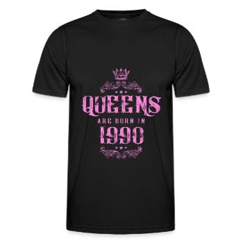 born in 1990 - Men's Functional T-Shirt - black - Front - AI Model Male 178 dark (178cm)