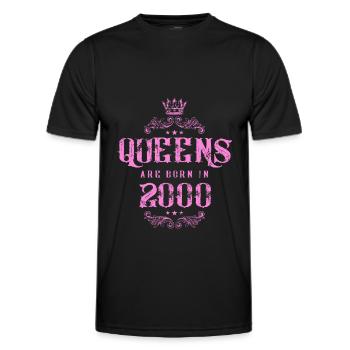 born in 2000 - Men's Functional T-Shirt - black - Front - AI Model Male 178 dark (178cm)