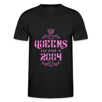 born in 2004 - Men's Functional T-Shirt - black - Front - AI Model Male 178 dark (178cm)