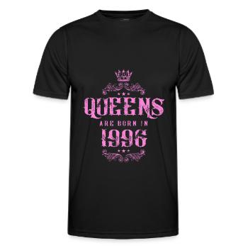 born in 1996 - Men's Functional T-Shirt - black - Front - AI Model Male 178 dark (178cm)