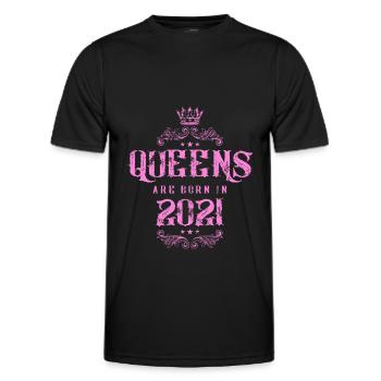 born in 2021 - Men's Functional T-Shirt - black - Front - AI Model Male 178 dark (178cm)