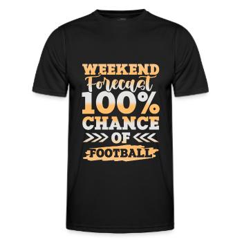 wochenende football - Männer Funktions-T-Shirt - Schwarz - Vorne - AI Model Male 178 dark (178cm)