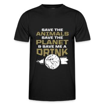 tierschutz umweltschutz - Männer Funktions-T-Shirt - Schwarz - Vorne - AI Model Male 178 dark (178cm)