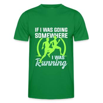 slogan de course - T-shirt sport Homme - vert - Devant - AI Model Male 178 dark (178cm)