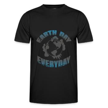earth day umweltschutz - Männer Funktions-T-Shirt - Schwarz - Vorne - AI Model Male 178 dark (178cm)