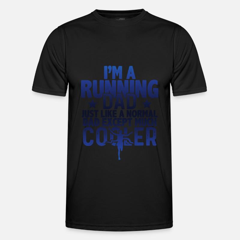 running dad papa - Men's Functional T-Shirt - black