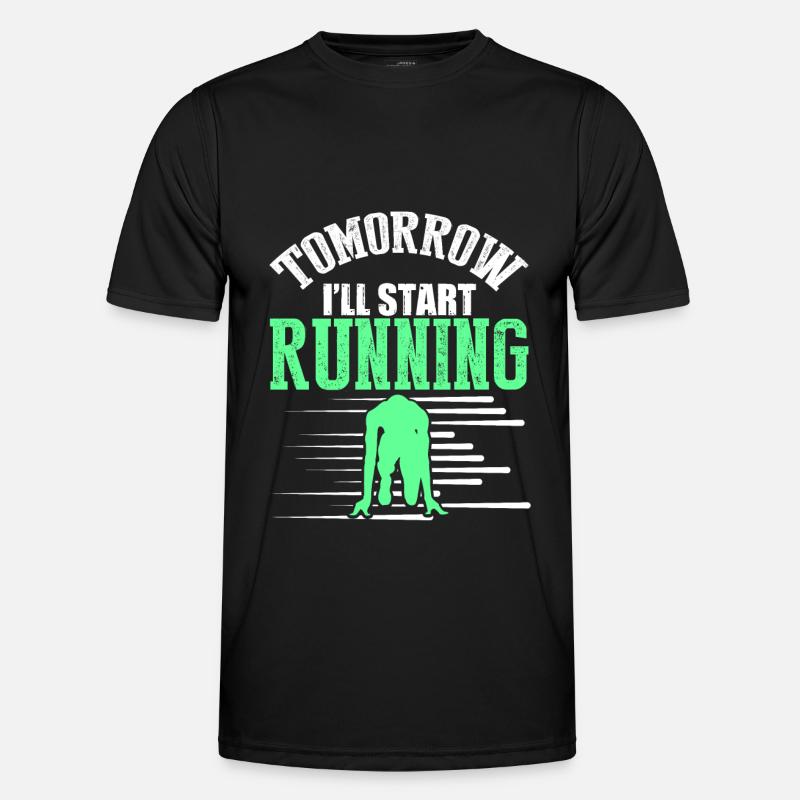 start race tomorrow - Men's Functional T-Shirt - black