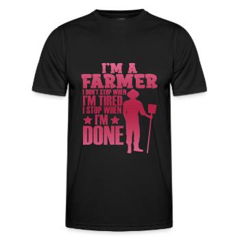ich bin ein farmer - Männer Funktions-T-Shirt - Schwarz - Vorne - AI Model Male 178 dark (178cm)