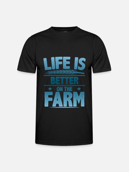 Farmer life is better - Men's Functional T-Shirt - black