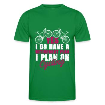 slogan vélo - T-shirt sport Homme - vert - Devant - AI Model Male 178 dark (178cm)