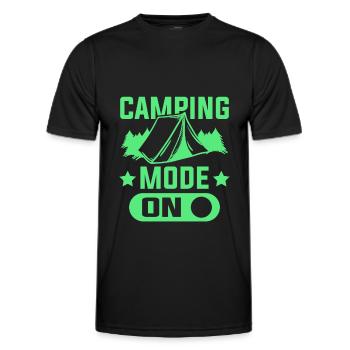 camping mode - Männer Funktions-T-Shirt - Schwarz - Vorne - AI Model Male 178 dark (178cm)