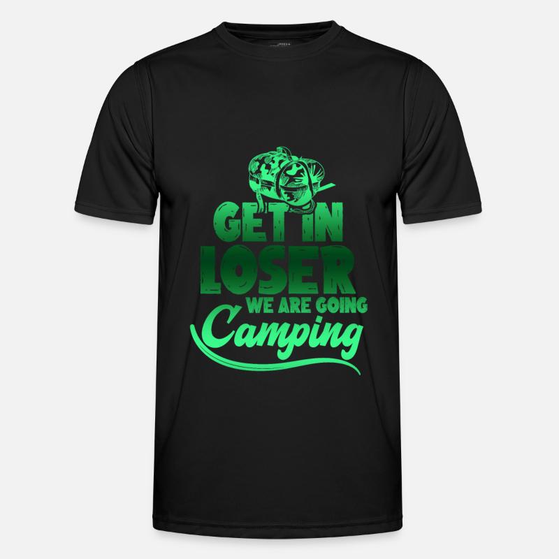 camping spruch - Männer Funktions-T-Shirt - Schwarz