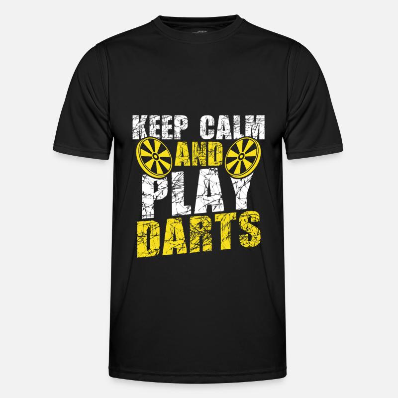 keep calm dart game - Men's Functional T-Shirt - black