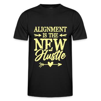hustle spruch - T-shirt sport Homme - noir - Devant - AI Model Male 178 dark (178cm)