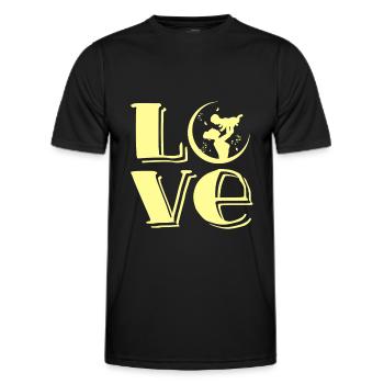 dear baby - Men's Functional T-Shirt - black - Front - AI Model Male 178 dark (178cm)