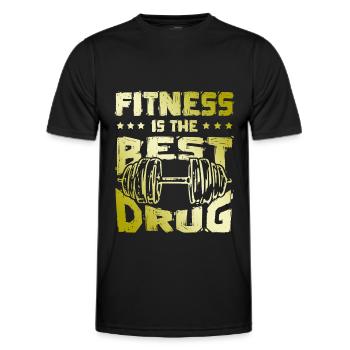 fitness meilleur médicament - T-shirt sport Homme - noir - Devant - AI Model Male 178 dark (178cm)