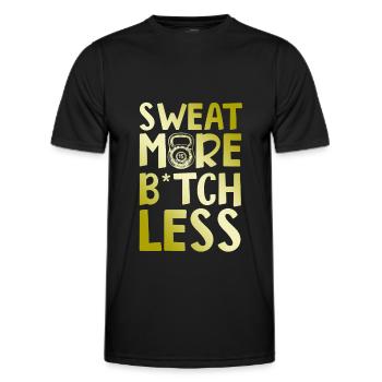 aptitude à la transpiration - T-shirt sport Homme - noir - Devant - AI Model Male 178 dark (178cm)