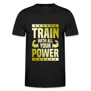 jesus ist real - Männer Funktions-T-Shirt - Schwarz - Vorne - AI Model Male 178 dark (178cm)
