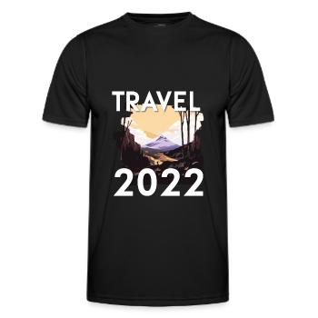 Travel 2022 - Männer Funktions-T-Shirt - Schwarz - Vorne - AI Model Male 178 dark (178cm)
