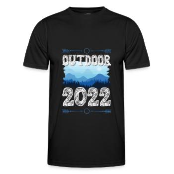 Outdoor 2022 - Men's Functional T-Shirt - black - Front - AI Model Male 178 dark (178cm)