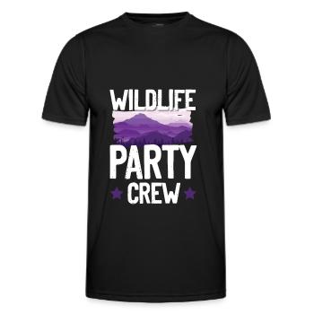 Wildlife Party Crew - Männer Funktions-T-Shirt - Schwarz - Vorne - AI Model Male 178 dark (178cm)