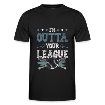 baseball outta league - Männer Funktions-T-Shirt - Schwarz - Vorne - AI Model Male 178 dark (178cm)