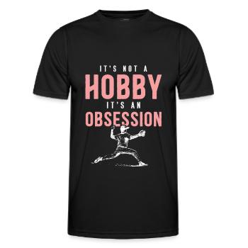 baseball hobby - Männer Funktions-T-Shirt - Schwarz - Vorne - AI Model Male 178 dark (178cm)