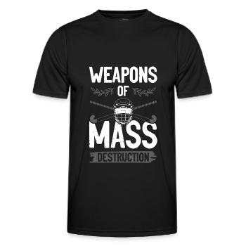 feldhockey waffe - Männer Funktions-T-Shirt - Schwarz - Vorne - AI Model Male 178 dark (178cm)
