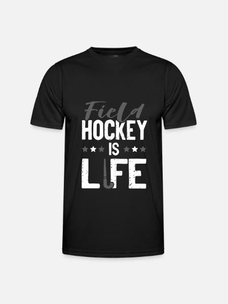 feldhockey leben - Männer Funktions-T-Shirt - Schwarz