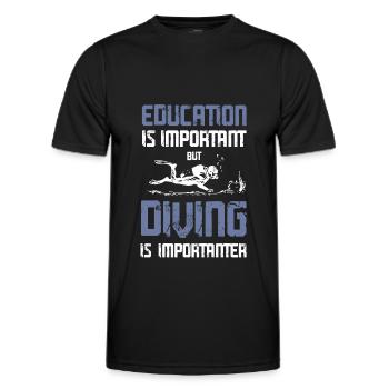 ausbildung tauchen - Männer Funktions-T-Shirt - Schwarz - Vorne - AI Model Male 178 dark (178cm)
