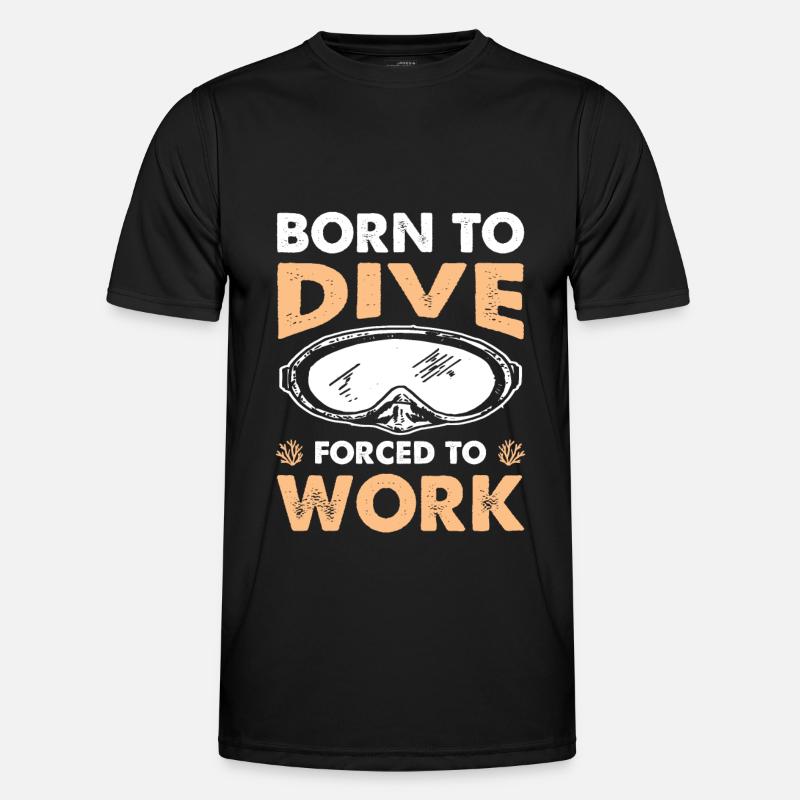 Born to dive - Men's Functional T-Shirt - black