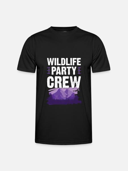 Wildlife Party Crew - Männer Funktions-T-Shirt - Schwarz