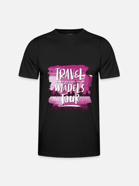Travel Mädels Tour - Männer Funktions-T-Shirt - Schwarz