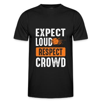 Respect du basketball - T-shirt sport Homme - noir - Devant - AI Model Male 178 dark (178cm)