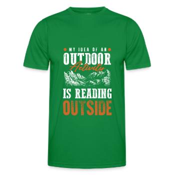 Outdoor activity climbing - Men's Functional T-Shirt - kelly green - Front - AI Model Male 178 dark (178cm)