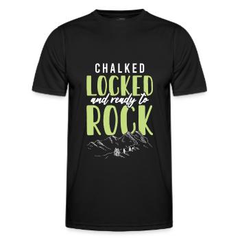 Climbing Outdoor - Men's Functional T-Shirt - black - Front - AI Model Male 178 dark (178cm)