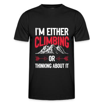 Climbing Outdoor - Men's Functional T-Shirt - black - Front - AI Model Male 178 dark (178cm)
