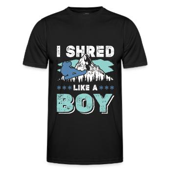 snowboarding junge - Männer Funktions-T-Shirt - Schwarz - Vorne - AI Model Male 178 dark (178cm)
