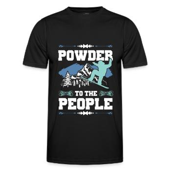 snowboarding schnee - Männer Funktions-T-Shirt - Schwarz - Vorne - AI Model Male 178 dark (178cm)