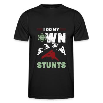 snowboard stunt - Männer Funktions-T-Shirt - Schwarz - Vorne - AI Model Male 178 dark (178cm)