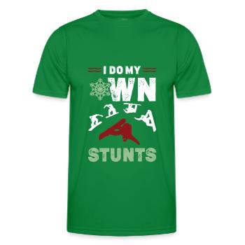 Cascade de snowboard - T-shirt sport Homme - vert - Devant - AI Model Male 178 dark (178cm)