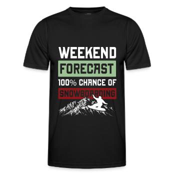 snowboarding wochenende - Männer Funktions-T-Shirt - Schwarz - Vorne - AI Model Male 178 dark (178cm)