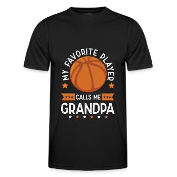 basketball großvater - Männer Funktions-T-Shirt - Schwarz - Vorne - AI Model Male 178 dark (178cm)