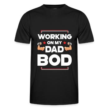 Fitness Papa Workout - T-shirt sport Homme - noir - Devant - AI Model Male 178 dark (178cm)
