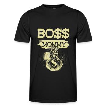 Boss Mommy - Men's Functional T-Shirt - black - Front - AI Model Male 178 dark (178cm)