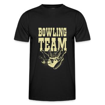 Équipe de bowling - T-shirt sport Homme - noir - Devant - AI Model Male 178 dark (178cm)